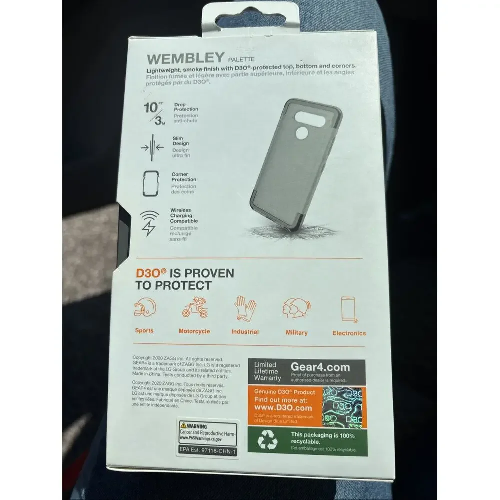 Gear4 Wembley Palette Hard Case for‎ LG Q70 Smartphone - Smoke